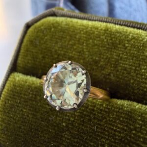 Georgian 4ct solitaire on 22ct gold. Georgian