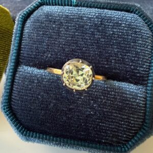 Georgian 3ct solitaire on 22ct gold. Georgian